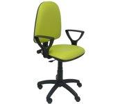 Silla Ayna similpiel verde con brazos