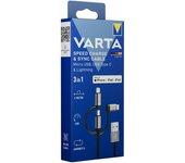 CABLE 3 EN 1 USB A - LIGHTING - MICRO USB - TIPO C VARTA