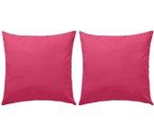 Almohadas de exterior 2 piezas 45x45 cm Rosa