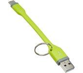 Cable Llavero Celly de USB-A a USB-C 12cm Verde