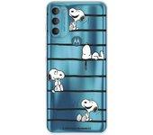 Funda para Motorola Moto G71 5G Oficial de Peanuts Snoopy rayas - Snoopy