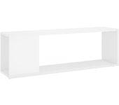 Mueble de TV blanco pulido 100x24x32 cm en conglomerado