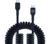 Muvit for change cable rizado tipo c a tipo c 3a 60w 1,2m negro