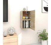 Mueble TV de pared 2 piezas Sonoma Oak 30,5x30x30 cm