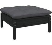 Almohada de Taburete de jardín antracita en pino negro macizo