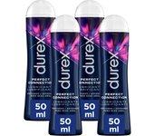 Durex - Lote Set 4x Lubricantes Perfect Connection 50ml, Dulce y Placentero, Sexo Seguro