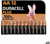 Pilas Alcalinas DURACELL Plus 1,5 V LR06 (12 Unidades)