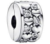 Clip Pandora plata Corazones Infinitos Brillantes 792235C01