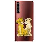 Funda para Realme X50 Pro Oficial de Disney Simba y Nala Silueta - El Rey Leon