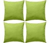 Almohadas de exterior 4 piezas 45x45 cm verde manzana