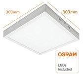 Plafón LED Superficie Cuadrado 30W - OSRAM CHIP DURIS E 2835 4000k