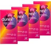 Durex - Condones para hombre Durex. Pack de 48 Preservativos para sexo seguro. Natural, Sensitivo Suave, Invisible, Contacto Total, Real Feel, Mutual Climax, Placer Prolongado, Dame Placer, Saboreame, Intense, Natural XL y Invisible Extra Lubricado