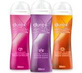 Durex - Lubricantes Lote 3x Guaraná + Aloe Vera + Ylang Ylang 200 ml, Masaje Corporal Erótico, Respetuoso con la Piel, Íntimo