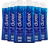 Durex - Lote Set 6x Lubricantes Original H2O 50ml, Suave y Placentero, Sexo Seguro