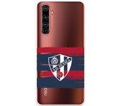 Funda para Realme X50 Pro del Huesca Rayas Transparente - Licencia Oficial SD Huesca