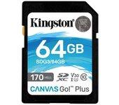 MEM SDXC 64GB KINGSTON CANVAS GO UHS-I CL10