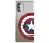 Funda para Motorola Moto G51 5G Oficial de Marvel Capitán América Escudo Transparente - Marvel