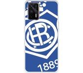 Funda para Realme GT del Recre Escudo Fondo Azul - Licencia Oficial Real Club Recreativo de Huelva