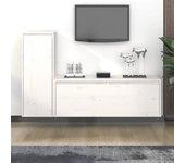 Conjunto 2 Mueble de TV VIDAXL Blanco Madera (100x30x35 cm)