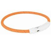 TRIXIE Collar de Aro Flash USB naranja