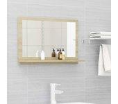 Espejo de baño Sonoma Oak 60x10,5x37 cm madera multicapa