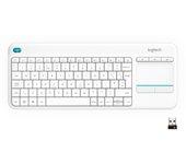 teclado inalambrico logitech k400 plus blanco