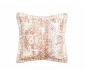 Cojín Avalon Poliéster Estampado Tribal Granate y Beige  (45x45 cm)