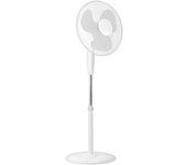 Ventilador de Pie, 3 Velocidades, Regulable Altura, 230v-45w, 125cm,Ventilador Blanco de Pie, Ideal para Casa, Oficina, Dormitorio, Salon, Oscilante Horizontal 90º, Cable electrio, Ventilador para Verano, Ventilacion de Aire