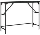 vidaXL Mesa consola madera de ingeniería negro 100x32x75 cm