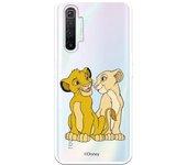 Funda para Realme X2 Oficial de Disney Simba y Nala Silueta - El Rey Leon