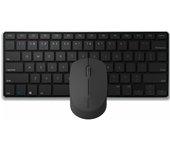 Teclado y Ratón Inalámbrico Rapoo 00192077 Negro Negro/Plateado