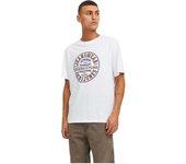 Camiseta de Hombre JACKJONES Corta Blanco (M)