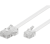 CABLEPELADO Cable telefonico RJ11 a RJ45 | Cable de Datos para Red Ethernet | Cable Modular 8P4C | Apto para Módem Rúter Fax ISDN DSL VDSL Internet | Blanco | 6 Metros