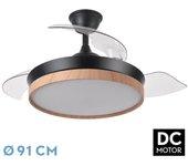 FABRILAMP Ventilador dc evros negro/hay 72W 6120LM 91D