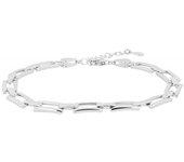 Pulsera en Plata de Ley 925 Bañada en Rodio 18.3 Cm