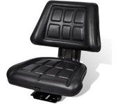 Asiento de tractor con respaldo negro