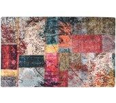 Alfombra lavable antideslizante patchwork multicolor 120x170 cm