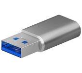 Aisens A108-0677 Mini Adaptador USB 3.2 Gen2 a USB 2.0 3A Gris