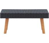 Mesa de jardín en Polyrattan negro