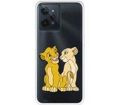 Funda para Realme C31 Oficial de Disney Simba y Nala Silueta - El Rey León