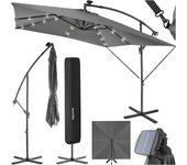 Tectake parasol 250 x 250 cm con luces solares led