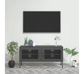 Mueble TV antracita 105x35x50 cm en acero