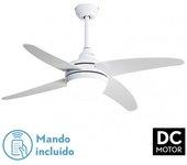 Ventilador 2xe27 Dc Klod Blanco 4 Asp.6 Vel.117d C/remoto