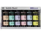 Set de Pintura Acrilica de 6 Colores para lienzos y Manualidades, Surtido, 75 ml (Paquete de 6), Pintura para  Arte, Pintura Acrilica Pack de 6 Colores