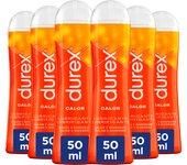 Durex - Lote Set 6x Lubricantes Efecto Calor 50ml, Diversión, Sexo Seguro