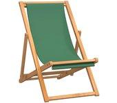 Silla de jardín VIDAXL Verde Madera (56x105x96 cm)