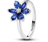 Pandora Anillo en plata de ley Herbario Brillante Azul​ 193000C01 , para Mujer