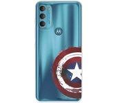 Funda para Motorola Moto G71 5G Oficial de Marvel Capitán América Escudo Transparente - Marvel