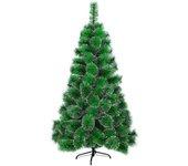 Árbol de Navidad de pino, decoración navideña, árbol de nieve, fácil montaje, altura 60cm 90cm 120cm 150cm 180cm 210cm, verde, verde con nieve y blanco，Árbol de Navidad Artificial, Material PVC Aguja de Pino, Hogar Decoración para Navidad