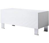 Mueble TV modelo Luke H1 (100x42cm) color blanco con patas de aluminio